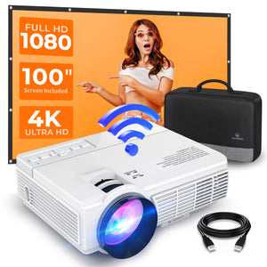 WiFi Mini Projector, VANKYO Portable Video Projector, 1080P Supported 230" Projection Size Home Theater Projector for iOS/Android Devices, Compatible with TV Stick, HDMI, VGA and USB