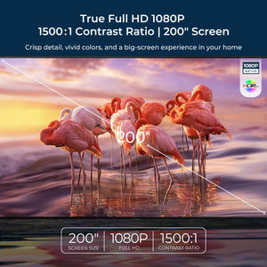 VANKYO Performance V700G Pro Google TV Smart Projector with 120" Projector Screen