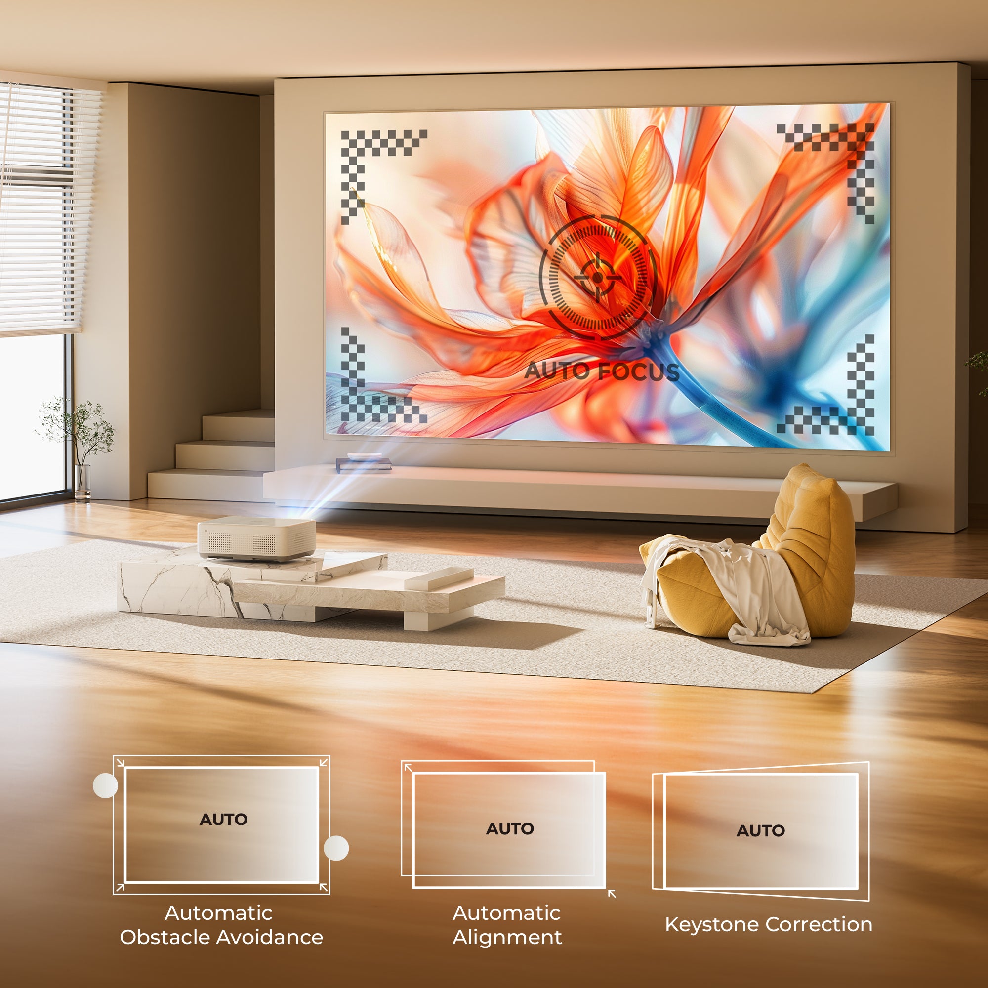 VANKYO Leisure 570B | Native 1080P Smart Projector with Screen