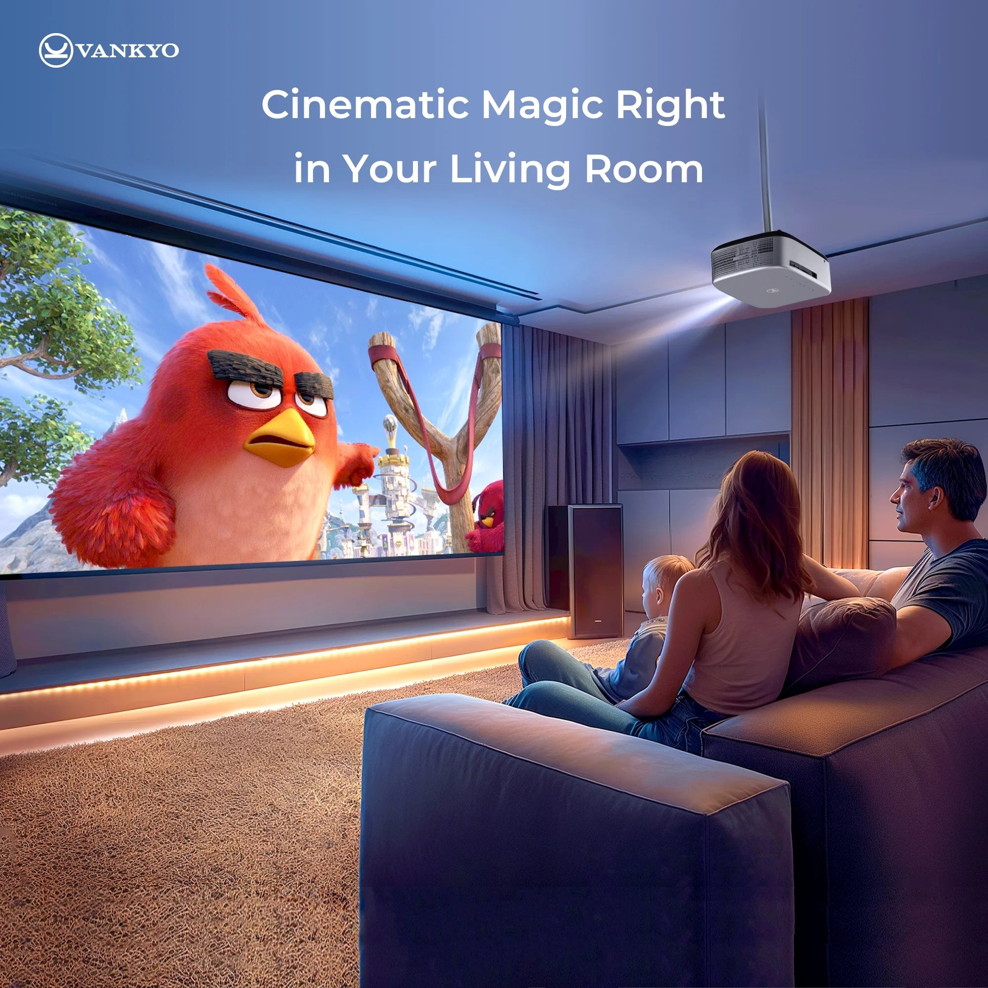 Vankyo Performance V700 Pro Native 1080P Portable Cinematic Projector ...