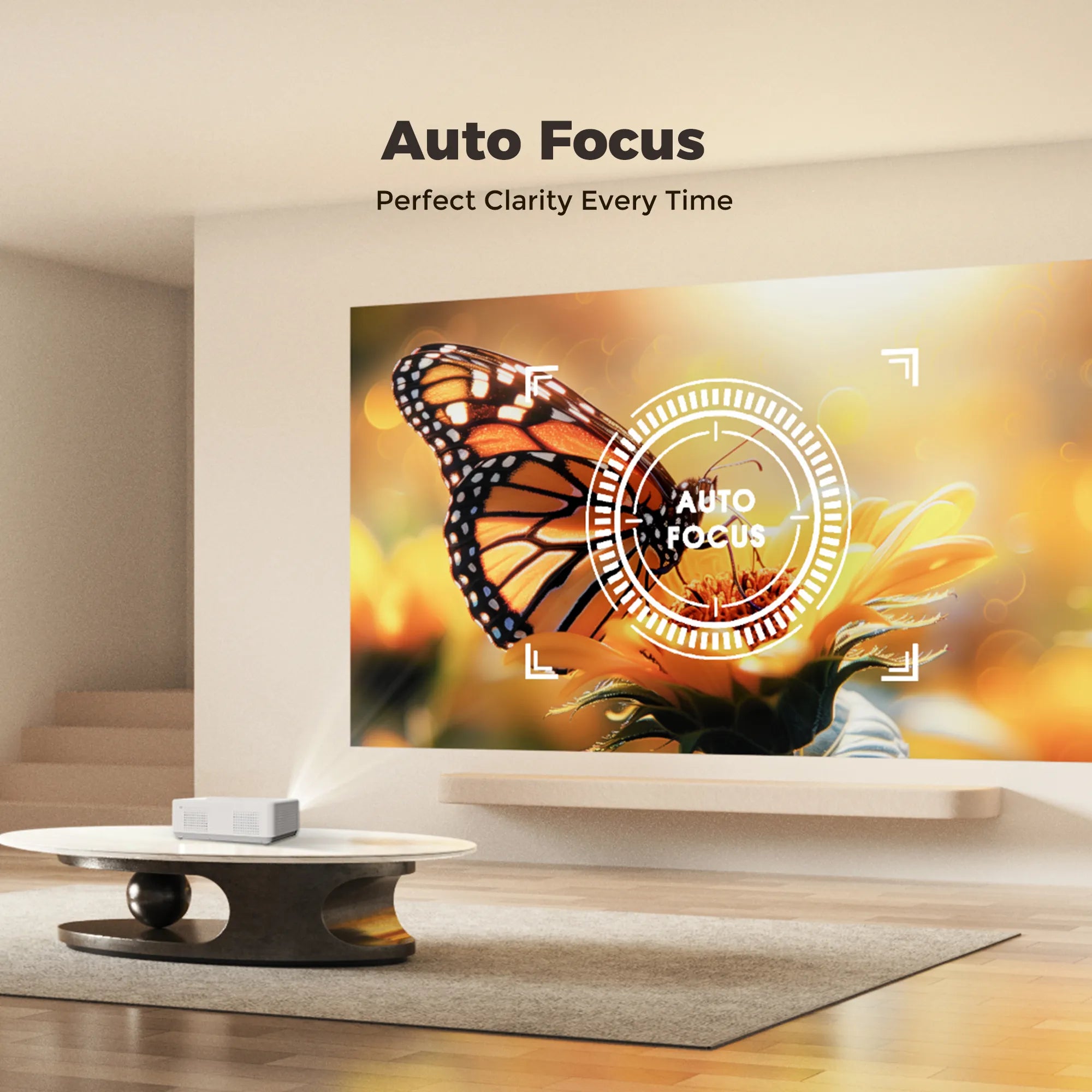 Vankyo 570D Projector with Auto Focus & Keystone Correction