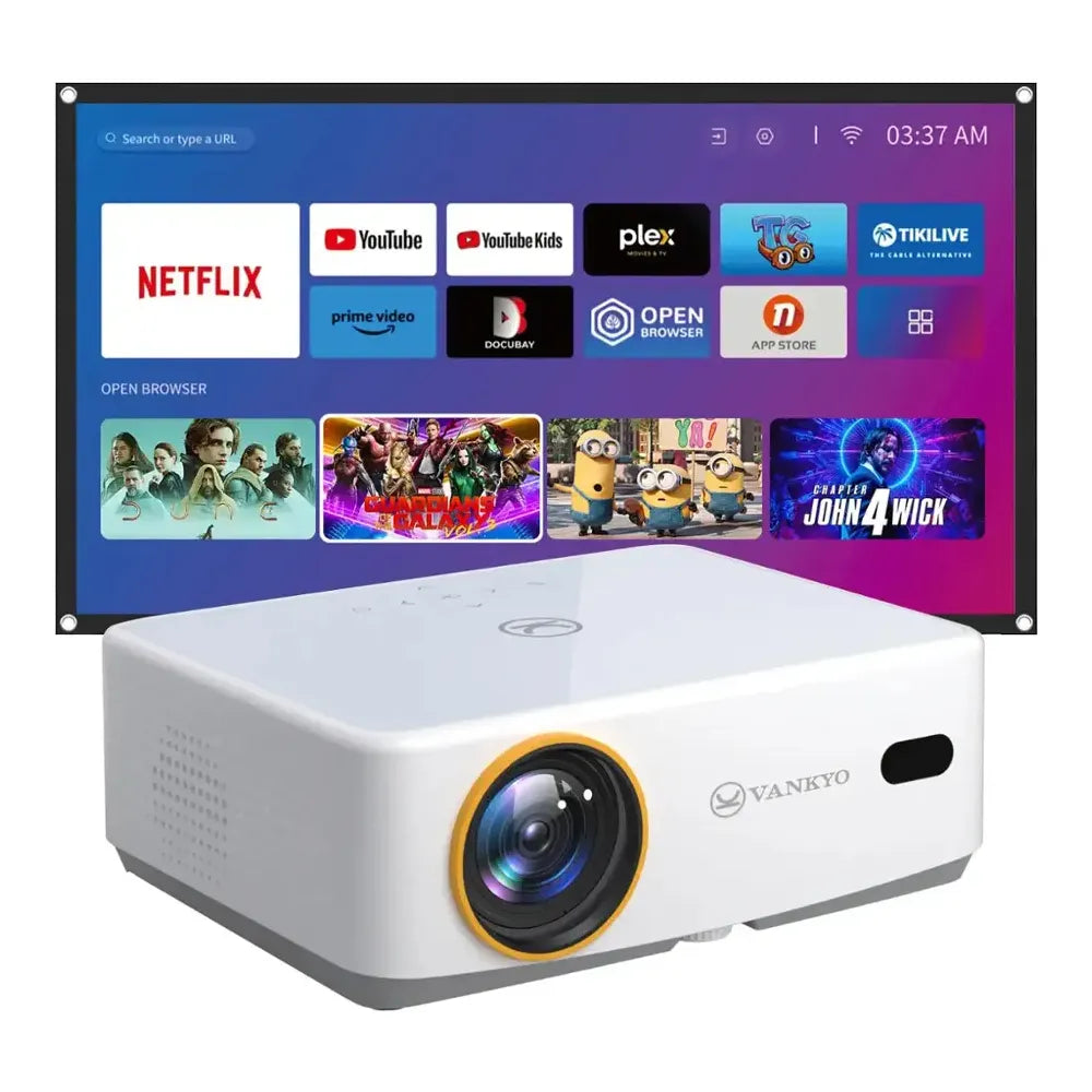 VANKYO Leisure 570B Native 1080P Smart Projector with 100" Screen