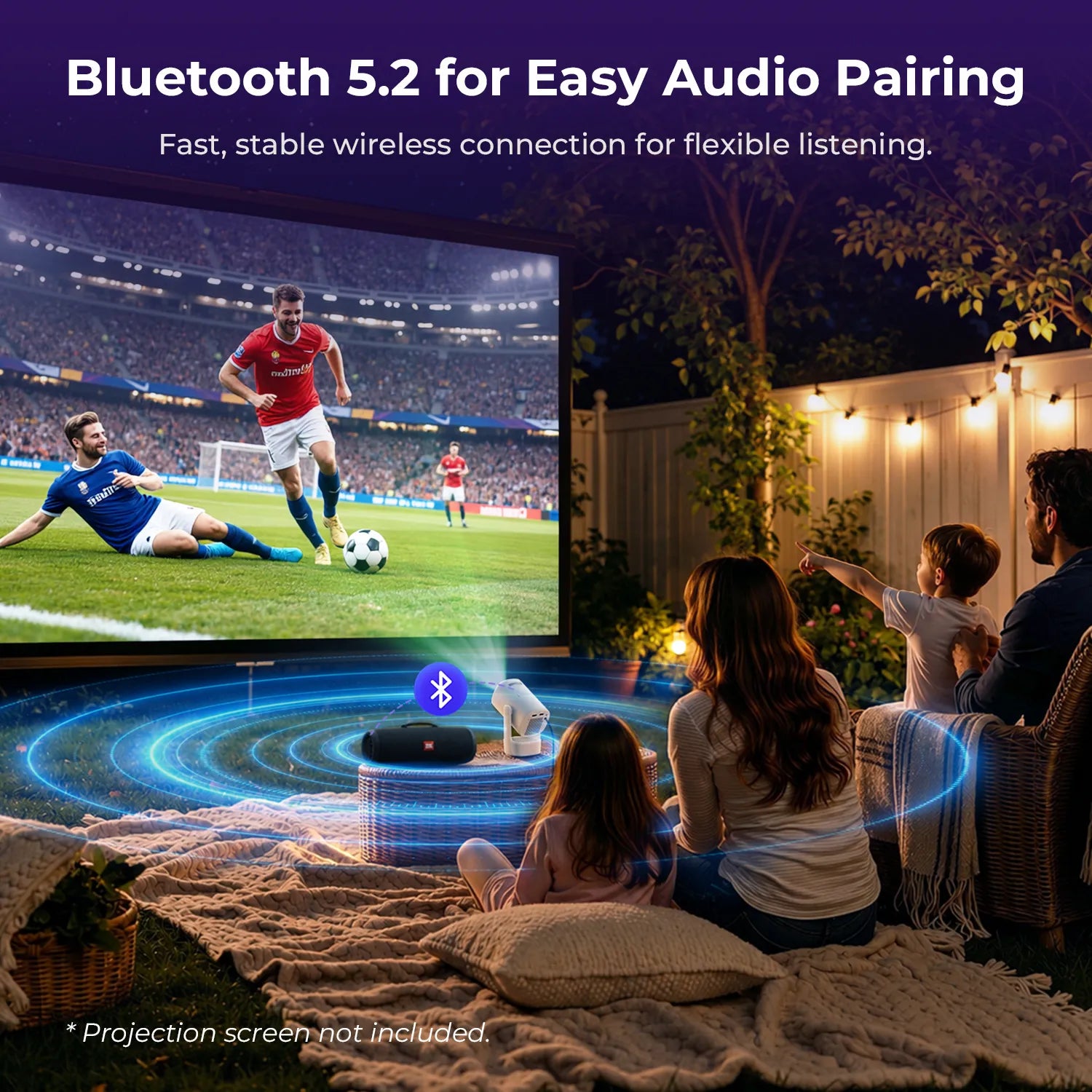 VANKYO Leisure 3R Air Smart Projector with Built-in Roku TV