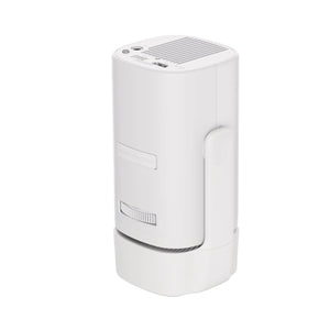 White projector top and back with ventilation slots and side handle