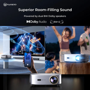 Vankyo V700 Pro 1080P Projector with Built-in Speakers