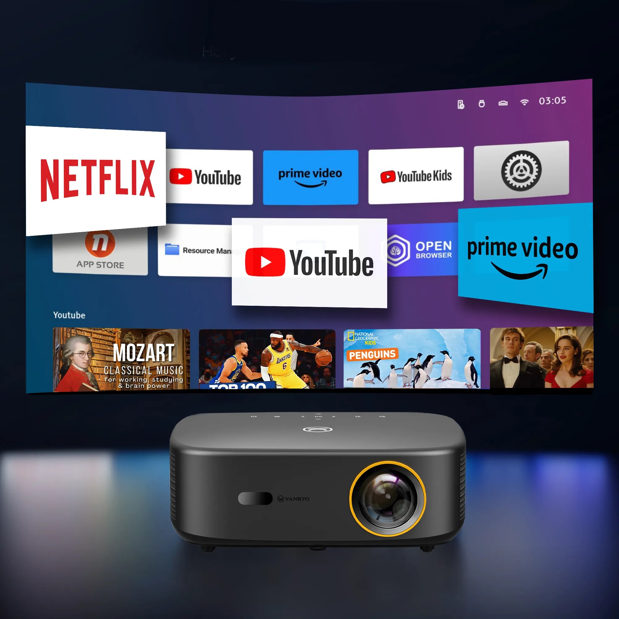 VANKYO Performance V700 Pro Portable Projector - Gray