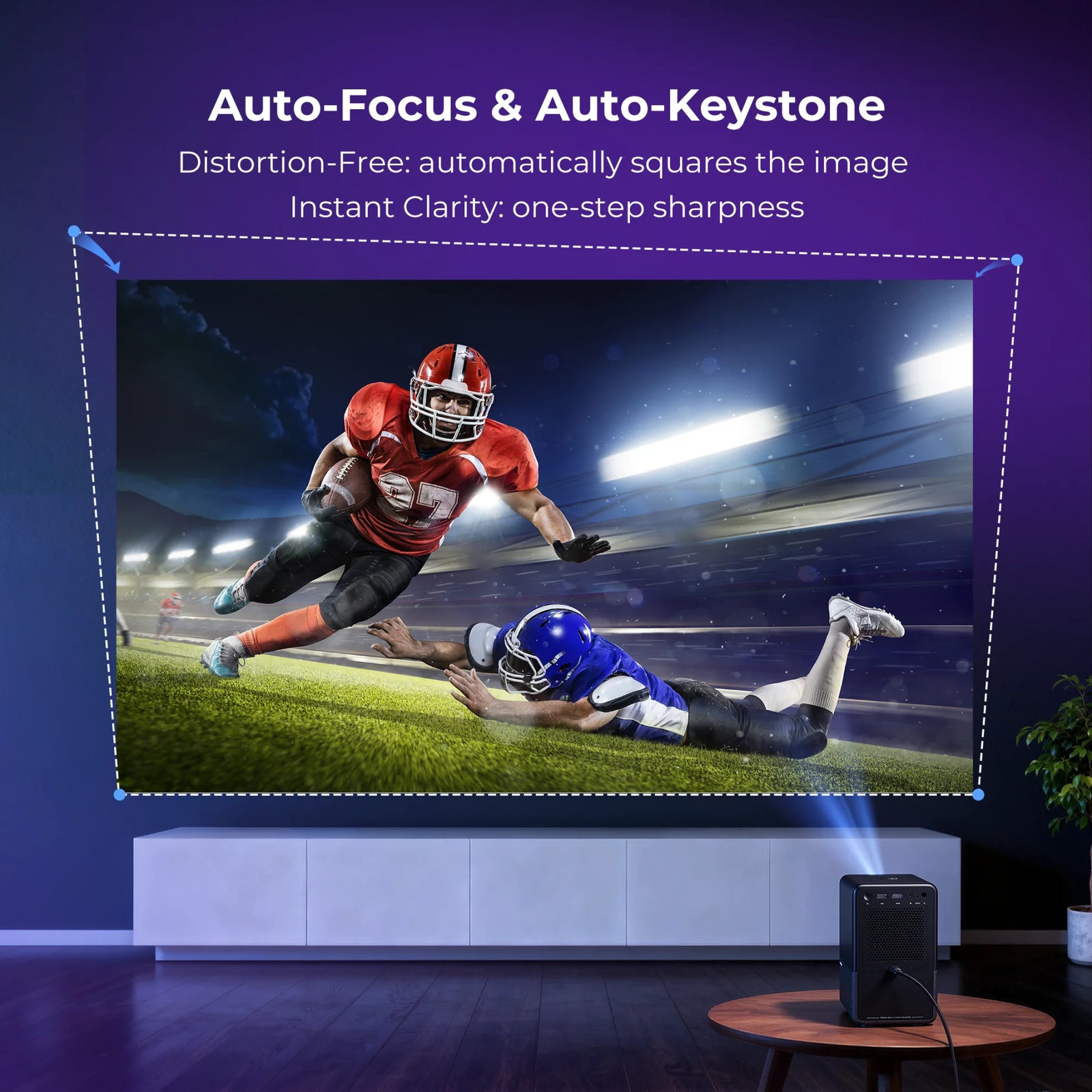Effortless Auto-Setup: No more fiddling with settings! With Auto-Focus and Auto-Keystone Correction, the H500R sets up perfectly in seconds, every time. Just plug in and play!