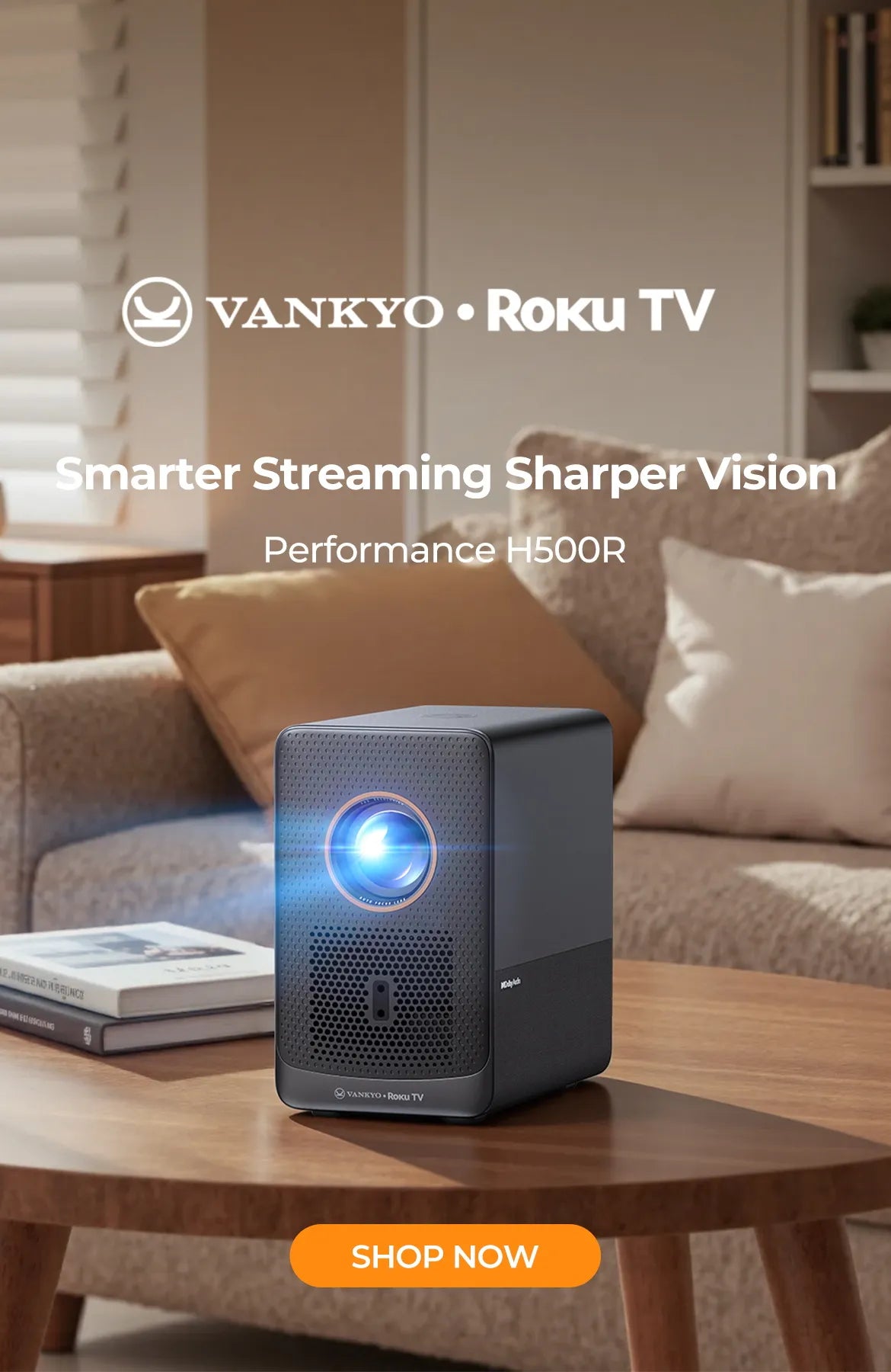 VANKYO Performance H500R Roku TV Smart Projector