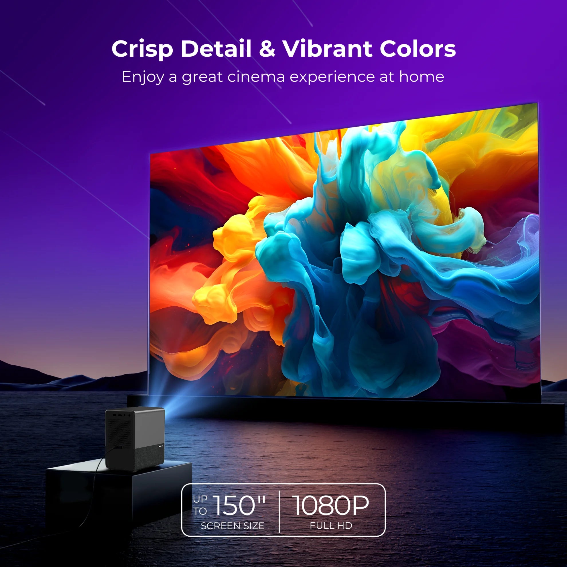 Vankyo 1080p smart Roku TV projector | Crisp Detail & Vibrant Colors
