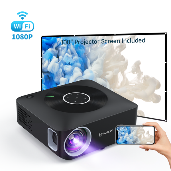 VANKYO Leisure E30WT Native 1080P Full HD Video Projector, 5G WiFi Projector Supports 4K, LCD, Portable Projector Compatible with TV Stick, HDMI, USB, Laptop, iOS & Android