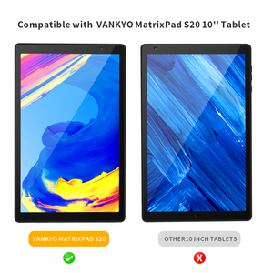 VANKYO Matrixpad S20 Tempered Screen Protector [2 Pack], [10"] Tablet Glass Screen Film Ultra HD Clear Anti Scratch 9H Hardness -Bubble Free