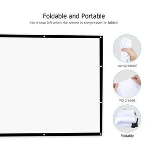VANKYO Projector Screen 120 inches 16:9 Foldable Projection Screen