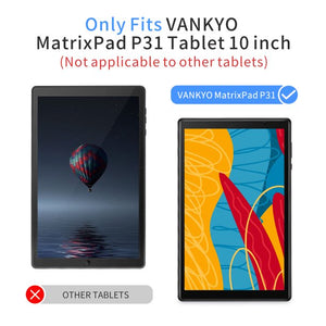 VANKYO Matrixpad P31 Tablet Tempered Screen Protector[2 Pack] Glass Tablet Screen Protective Film [10.1"], Ultra HD Clear Anti Scratch 9H Hardness Screen Film-Bubble Free