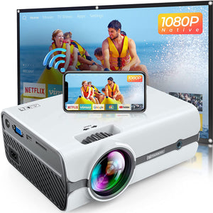 VANKYO Leisure 410 Pro Native 1080P Projector with 100" Projection Screen, Compatible with TV Stick, Laptop, Smartphone
