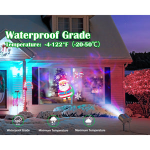 VANKYO Christmas Projector Outdoor Light, 2 in 1 Ocean LED 6Watts Waterproof Projector Light for Holiday Decorations