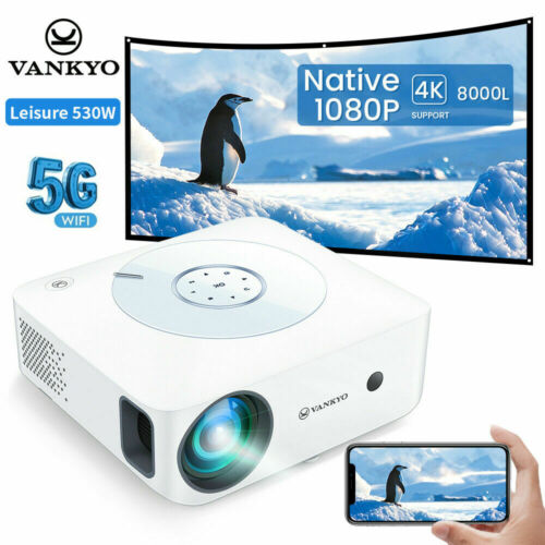 VANKYO LEISURE 530W Native 1080P Full HD Video Projector 5G WiFi iOS & Android